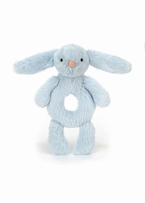 Bashful Blue Bunny Ring Rattle