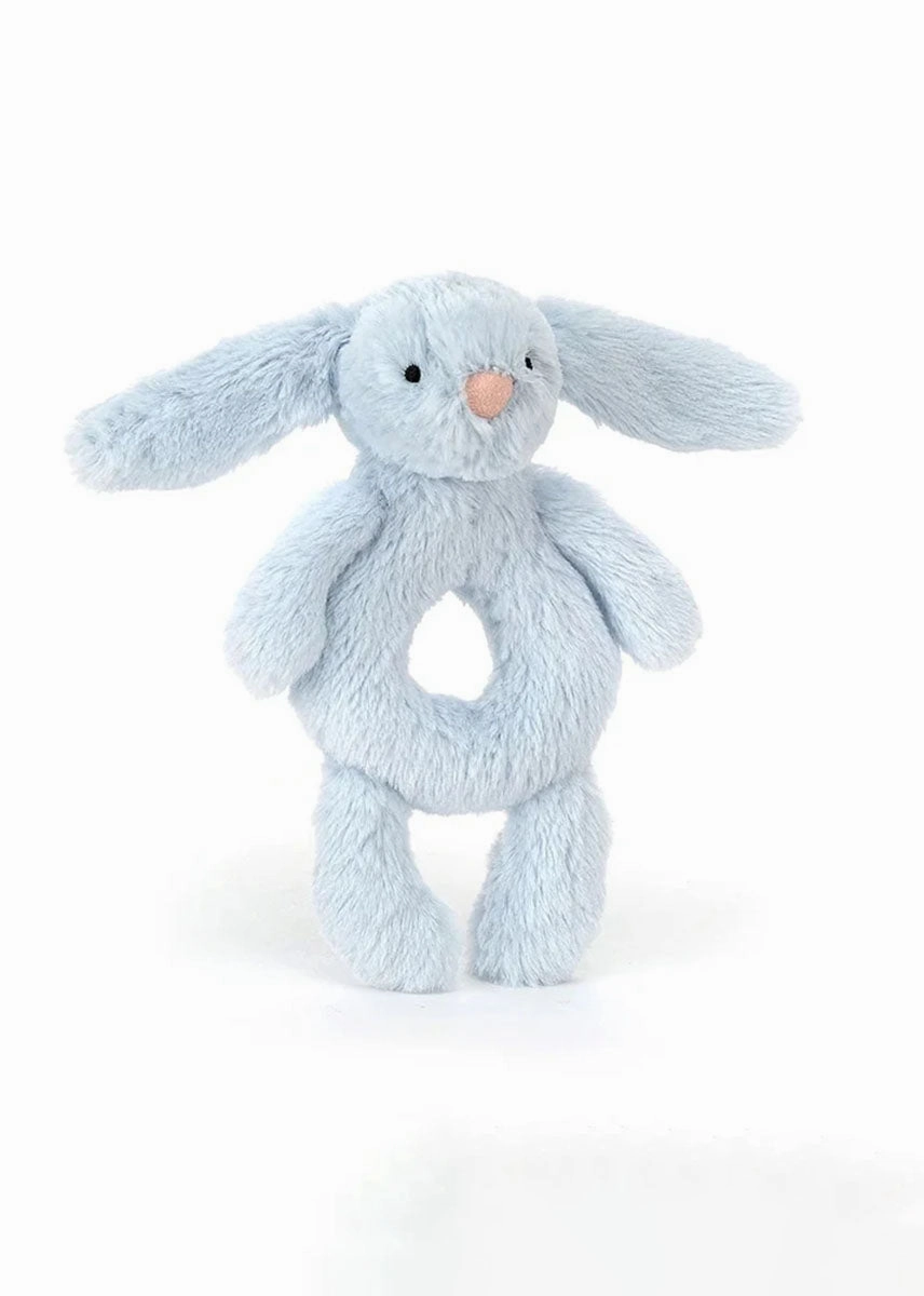 Bashful Blue Bunny Ring Rattle