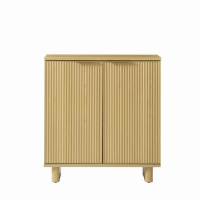 Better Homes & Gardens BHS436278705002 Lillian Fluted Accent Cabinet, Natural Pine Finish