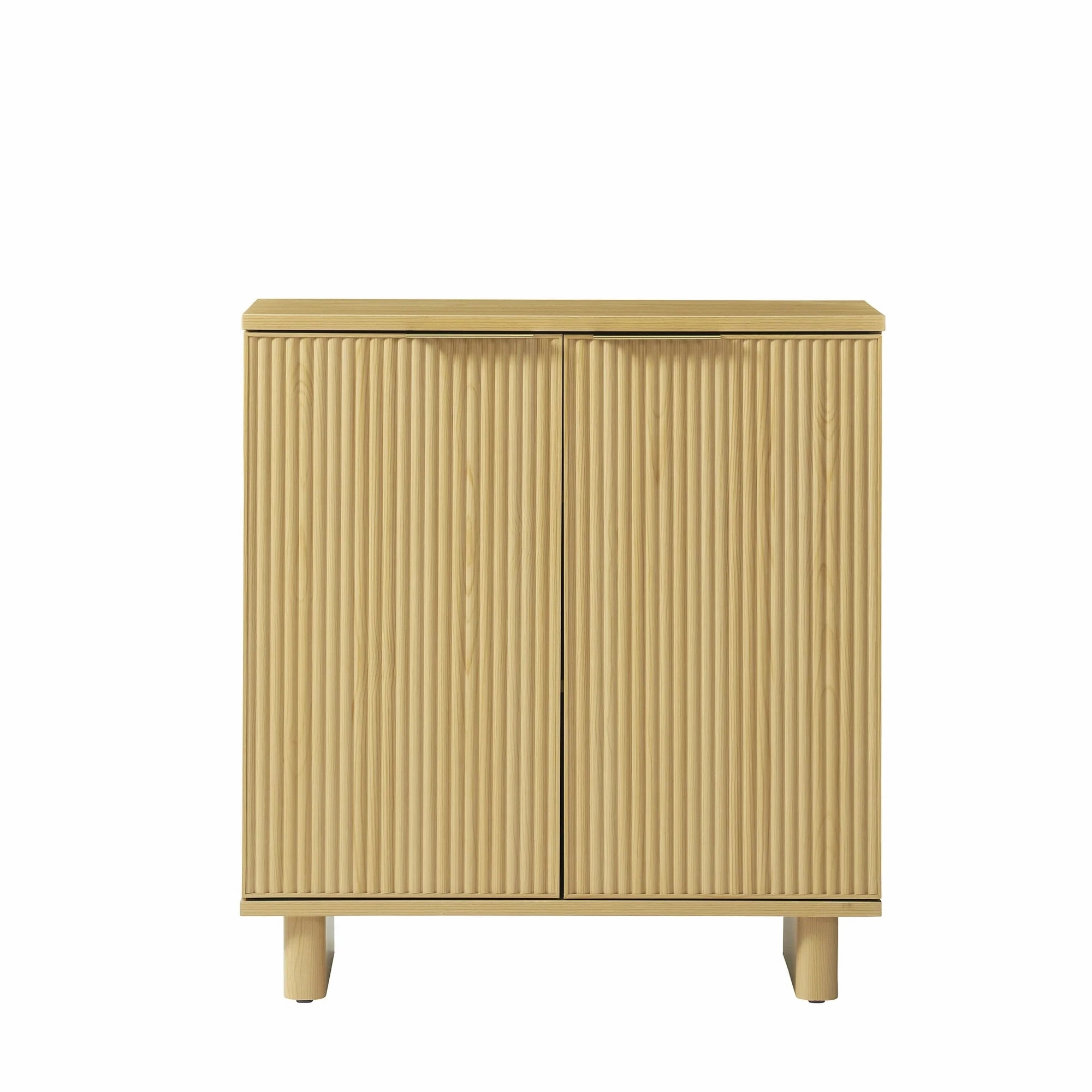 Better Homes & Gardens BHS436278705002 Lillian Fluted Accent Cabinet, Natural Pine Finish