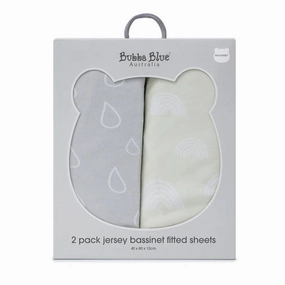 Bubba Blue Nordic 2pk Jersey Bassinet Fitted Sheet