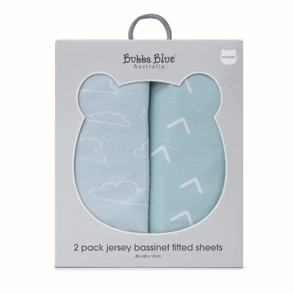 Bubba Blue Nordic 2pk Jersey Bassinet Fitted Sheet