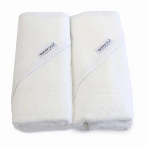 Bubba Blue White Bamboo 2pk Hooded Towels