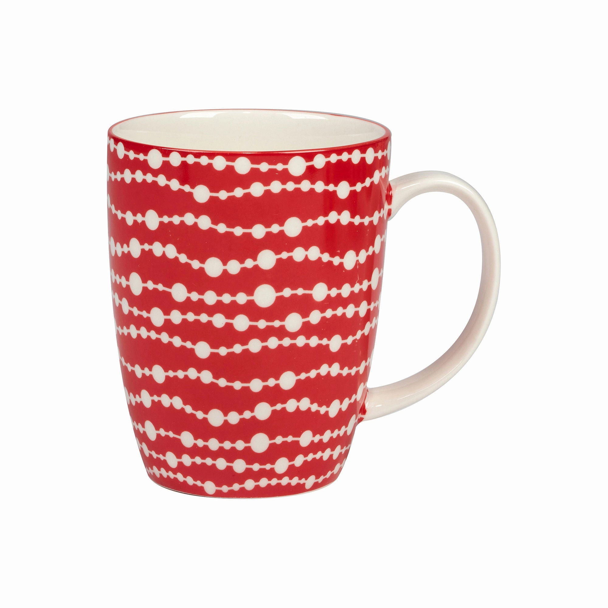 Certified International Peppermint Candy 6-Pc. Coffee Mug 13520SET6 - RED ONE SIZE