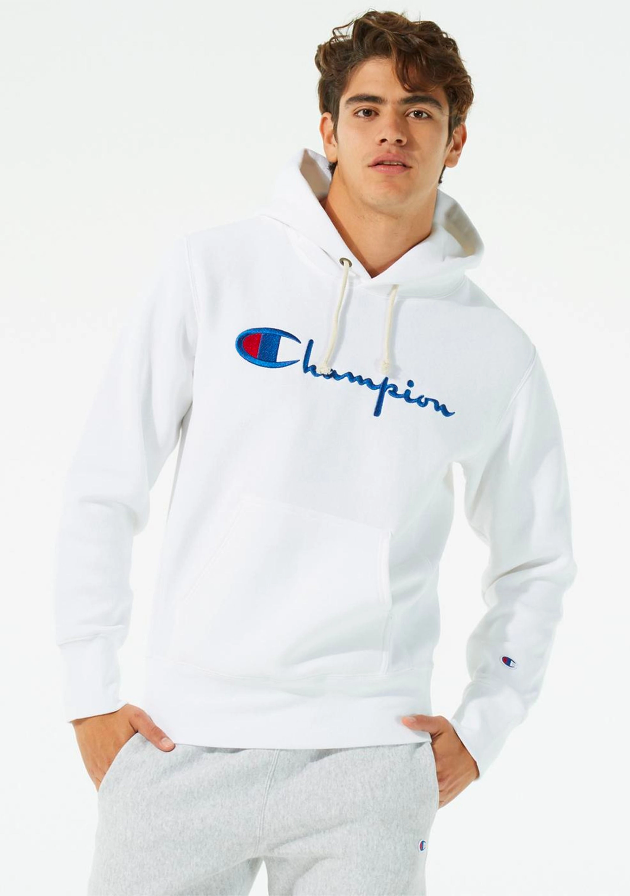 Champion Men's Reverse Weave Script Hoodie