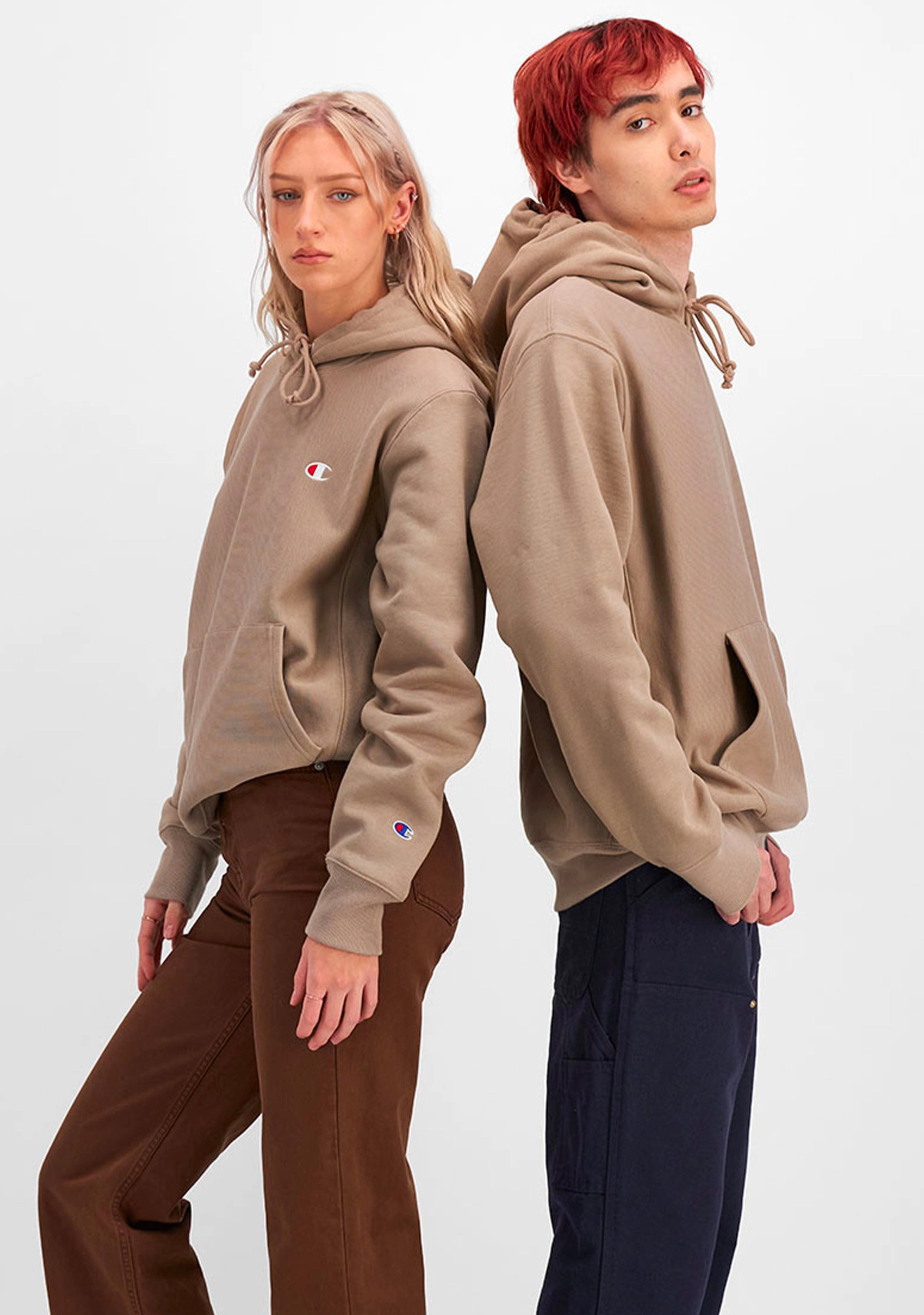 Champion Reverse Weave Hoodie Beige
