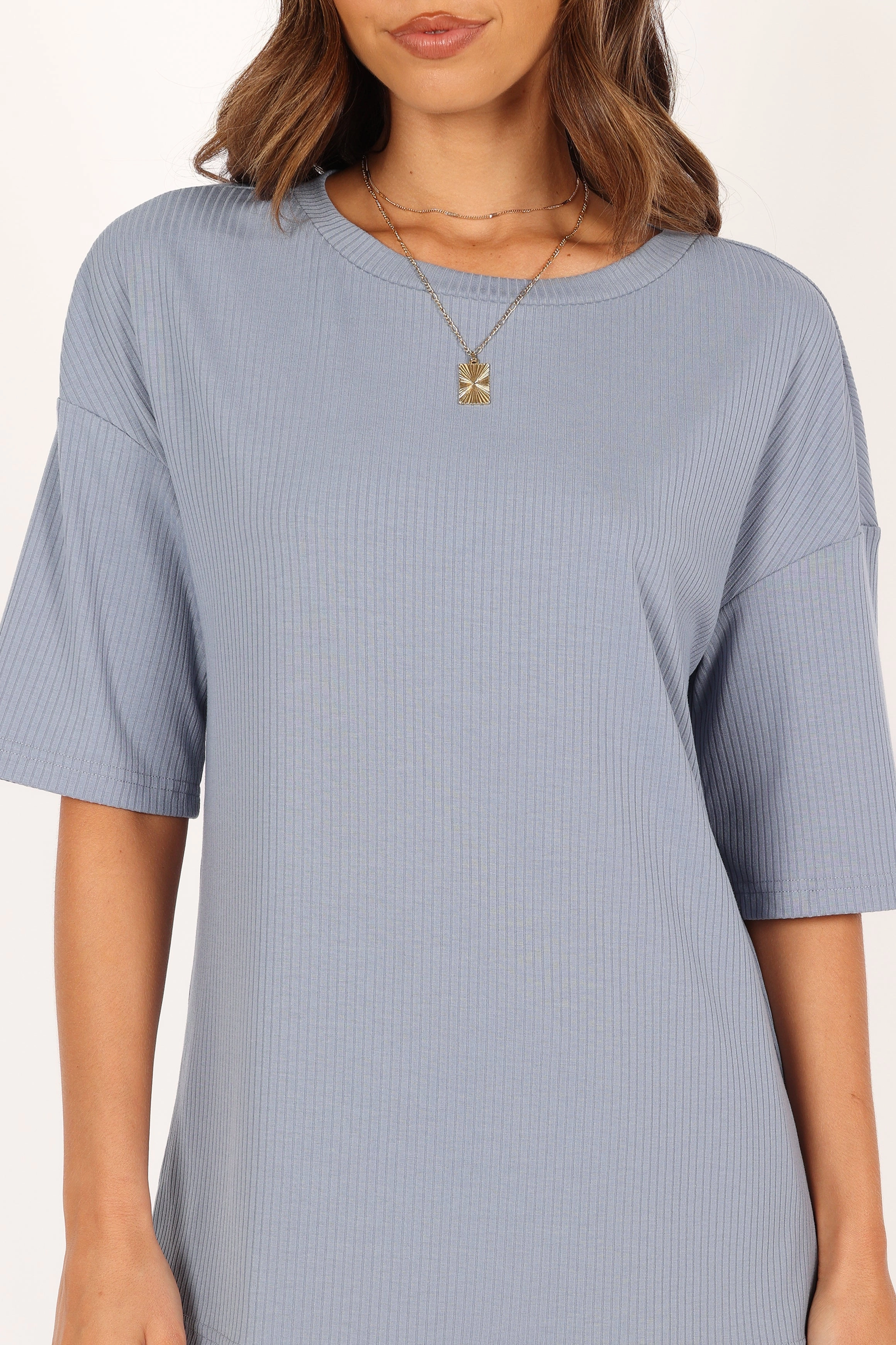 Cleo Rib Set - Steel Blue