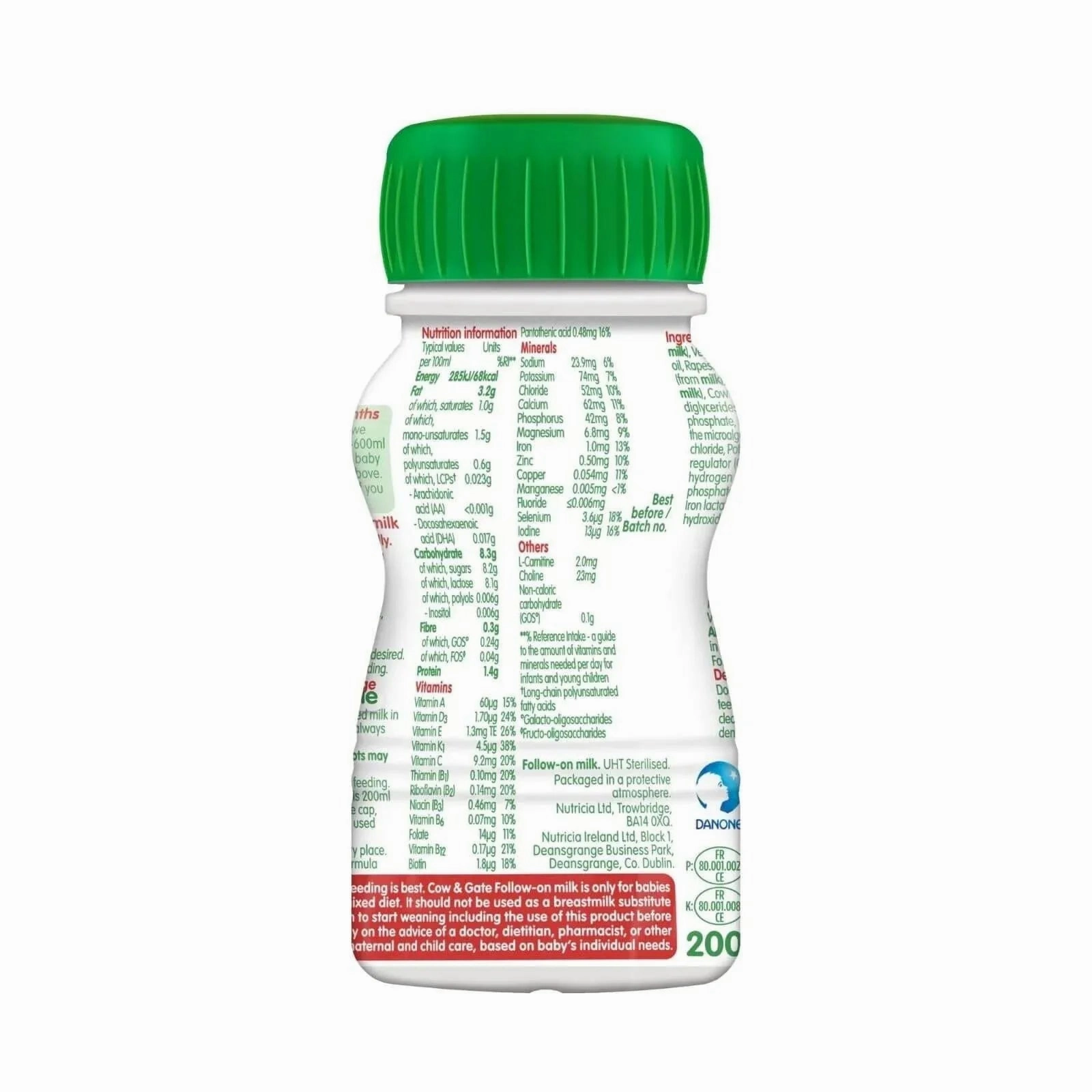 Cow & Gate 2 Follow On Ready to Drink Liquid Milk 6  months 200ml