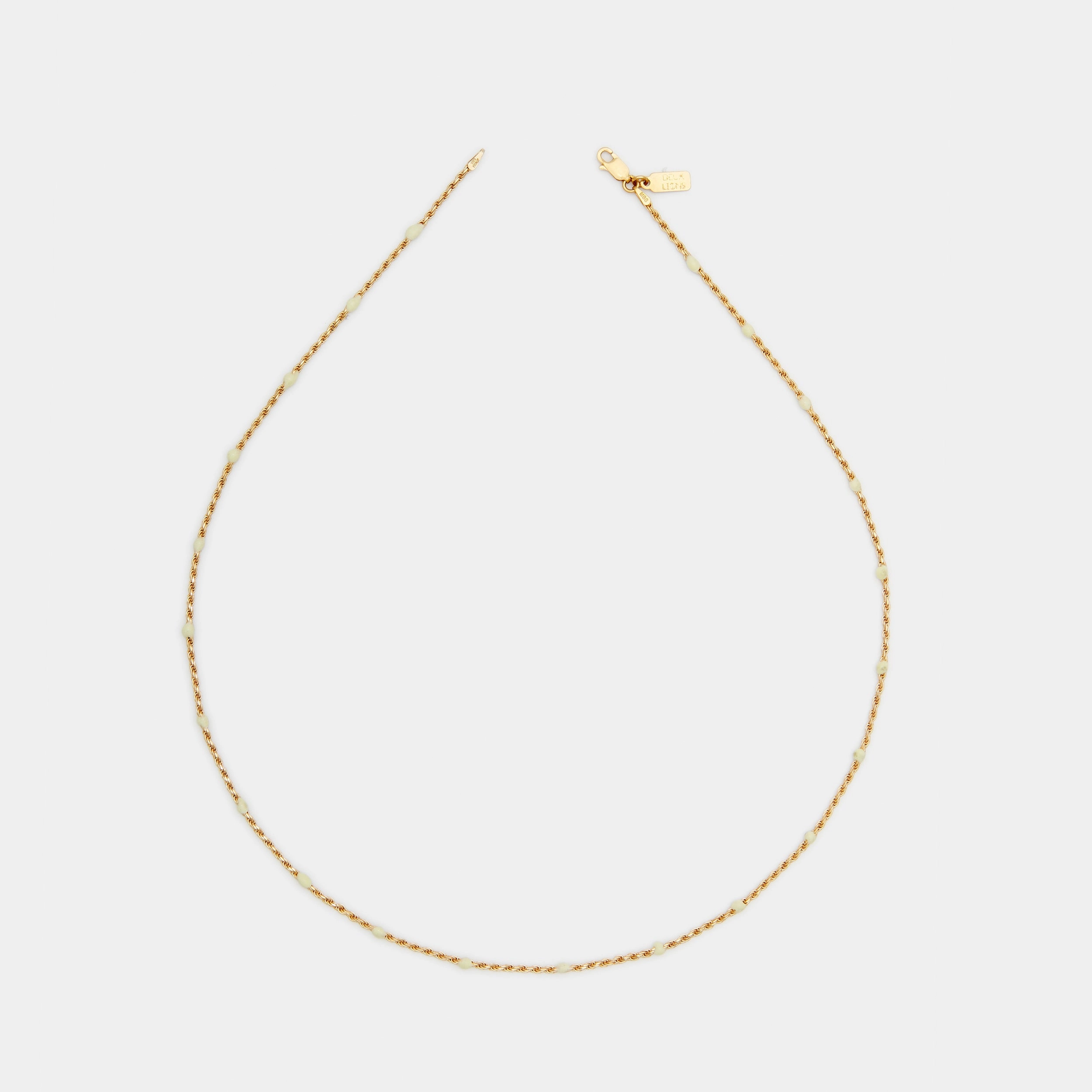 Cream White Condesa Necklace in Gold for Him