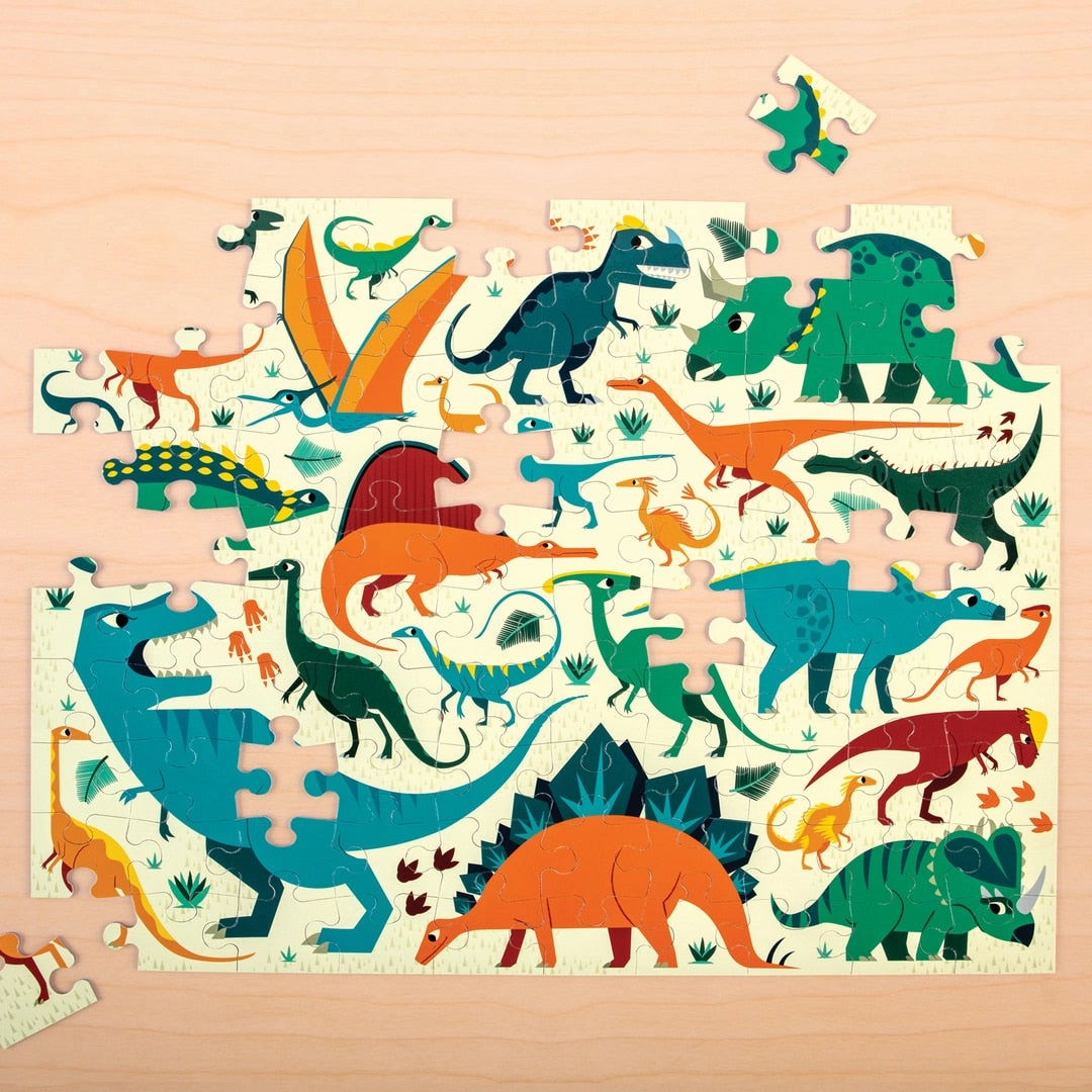 Dinosaur Dig Double-Sided Puzzle 100pc