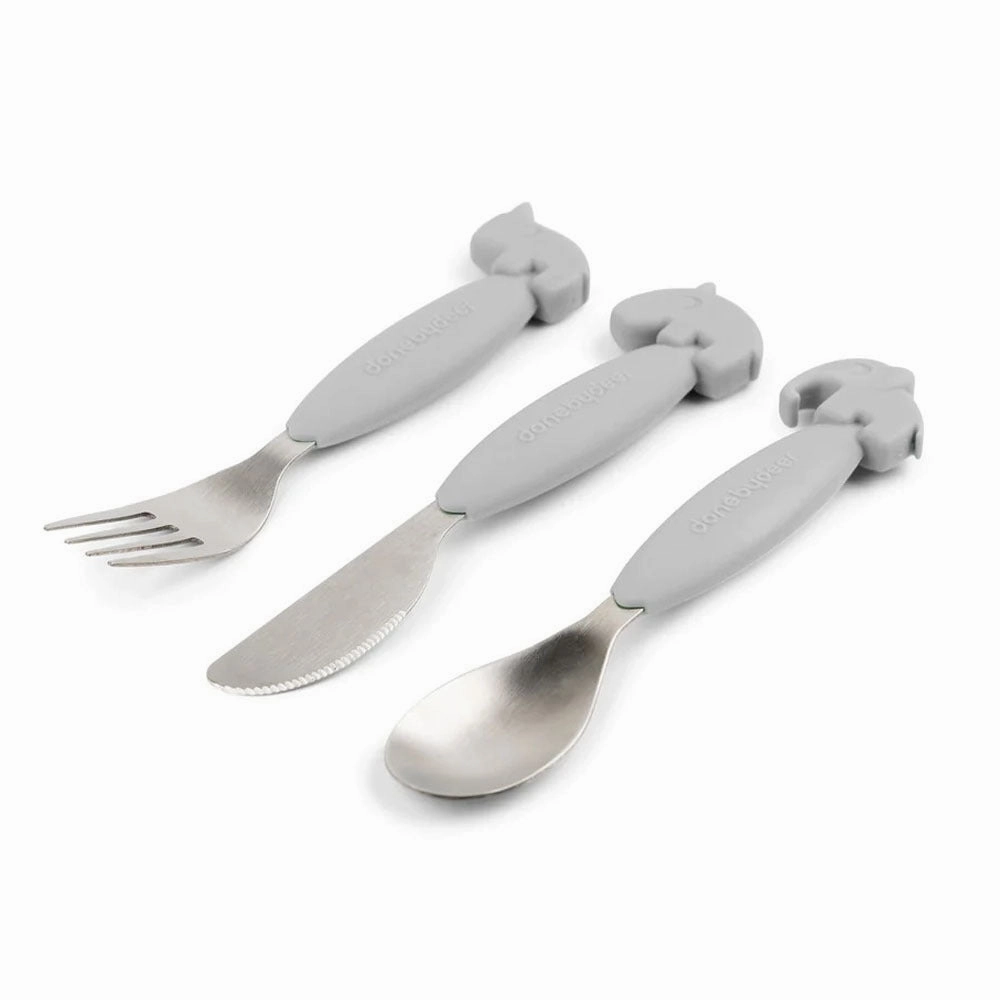 Done By Deer Easy Grip Cutlery Set Deer Friends