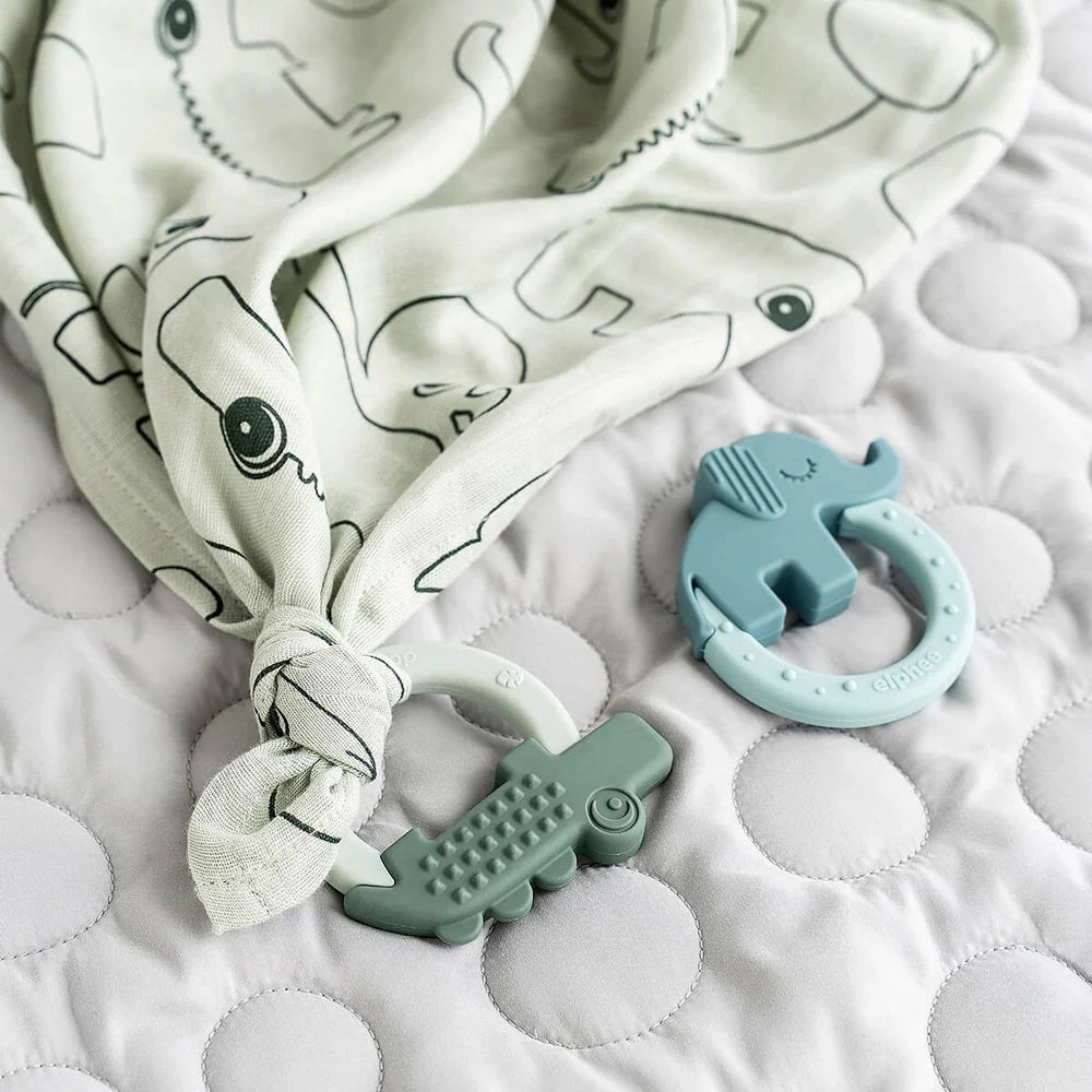 Done By Deer Teether 2-Pack Deer Friends Green/Blue