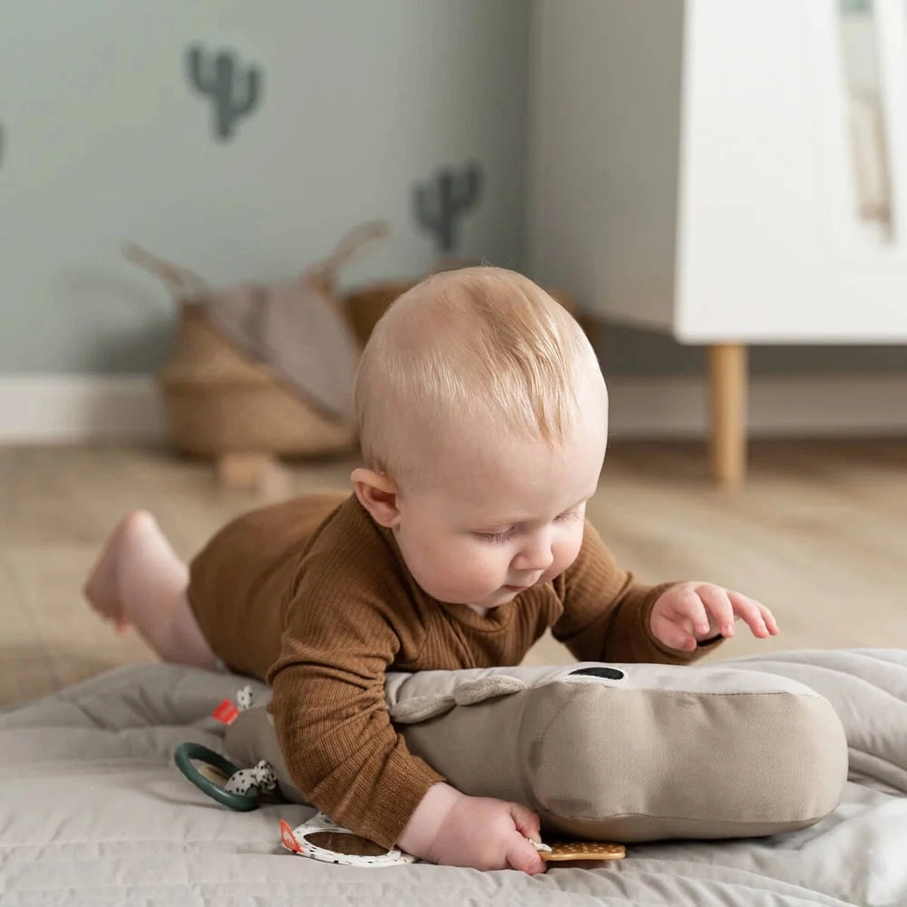 Done By Deer Tummy Time Activity Toy Croco Sand