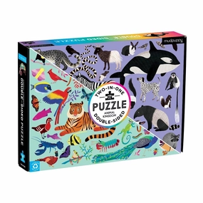 Double-Sided Puzzle 100 Pieces - Animal Kingdom