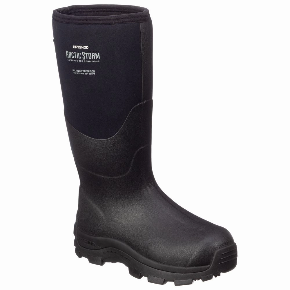 Dryshod Arctic Storm Extreme-Cold Conditions Winter Boots for Men - Black/Grey - 11M