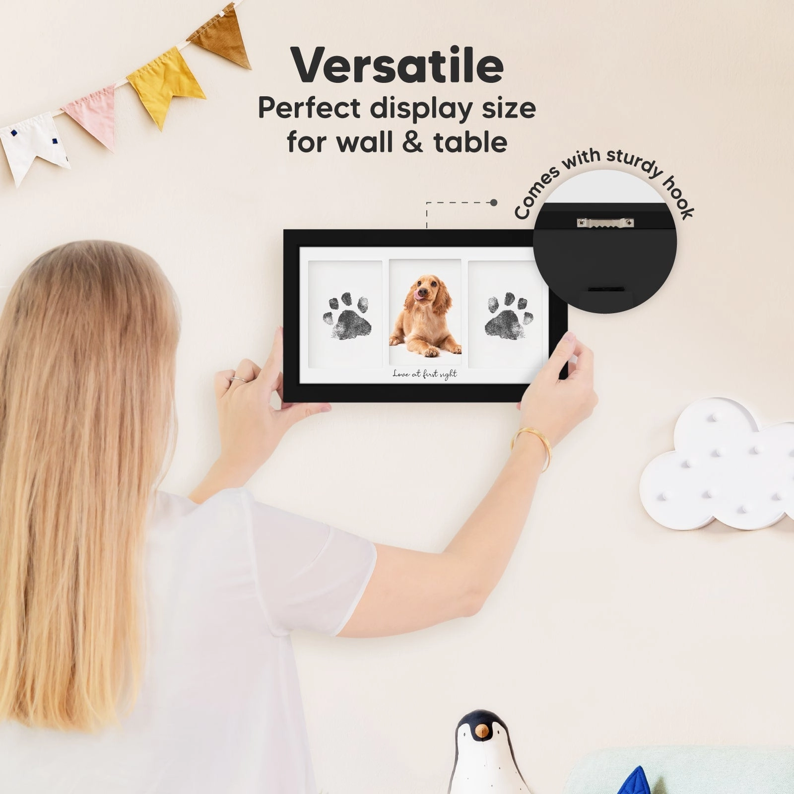 Duo Clean Touch Inkless Hand & Footprint Frame Kit (Onyx Black)