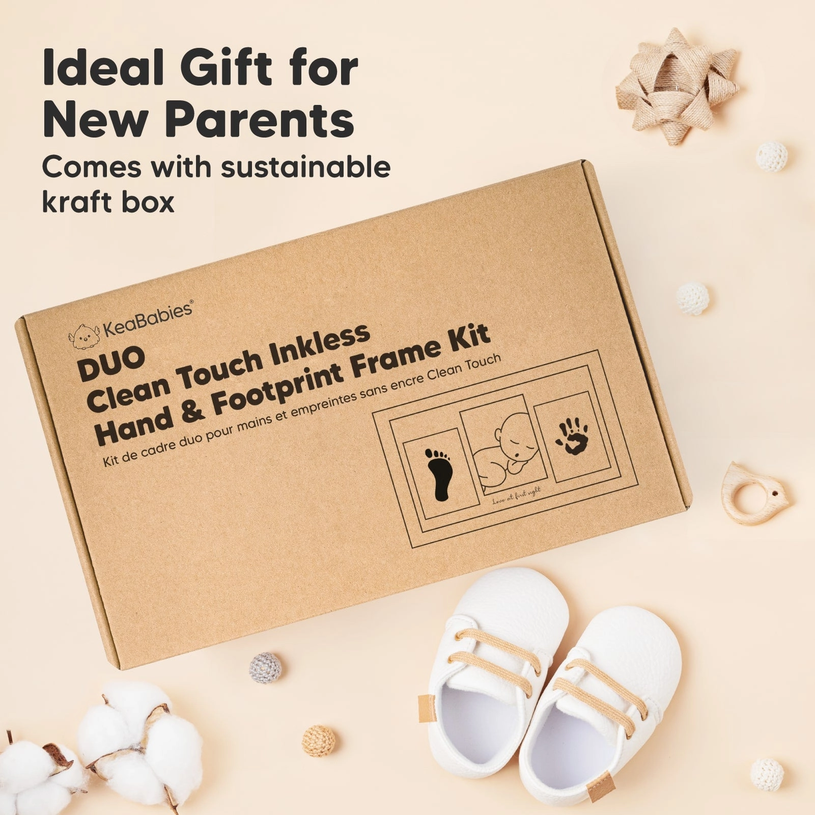 Duo Clean Touch Inkless Hand & Footprint Frame Kit (Onyx Black)