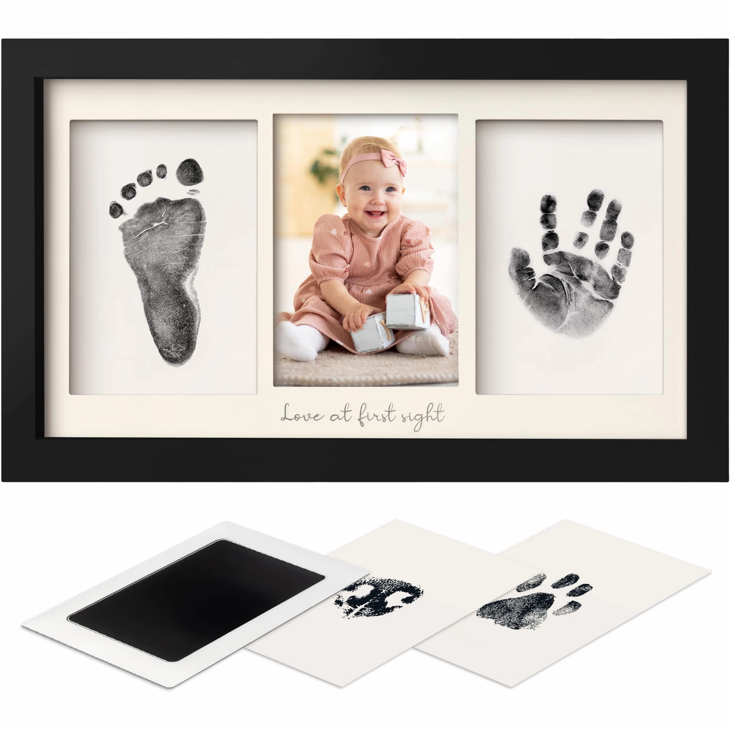 Duo Clean Touch Inkless Hand & Footprint Frame Kit (Onyx Black)