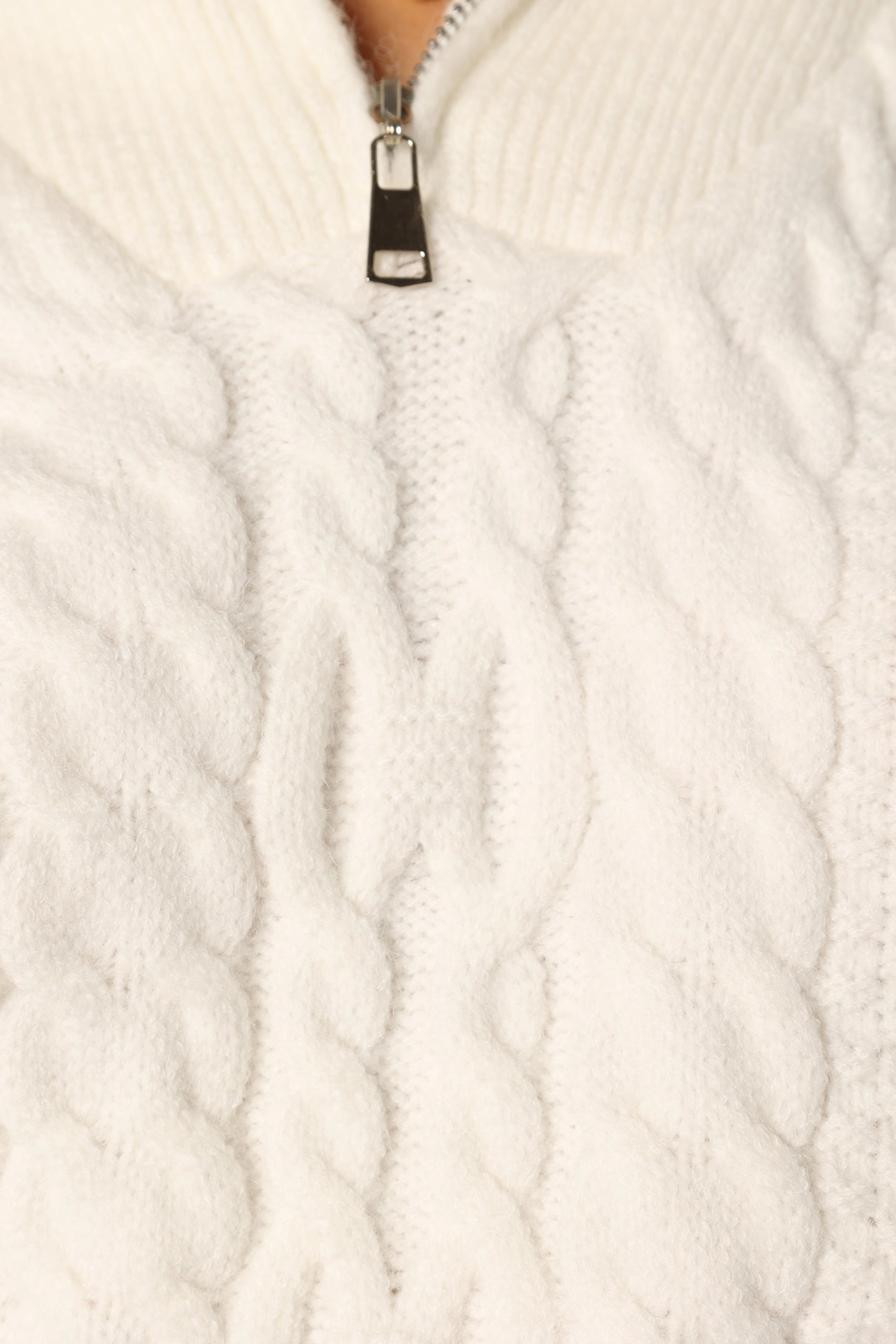 Ebony Knit Sweater - White