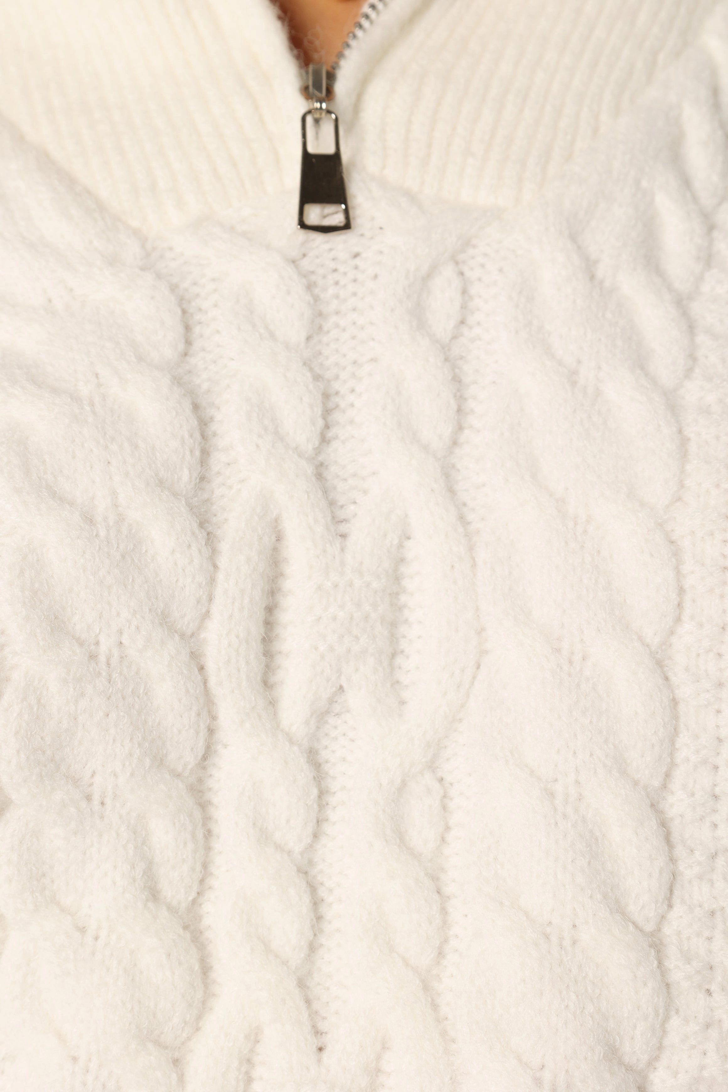 Ebony Knit Sweater - White