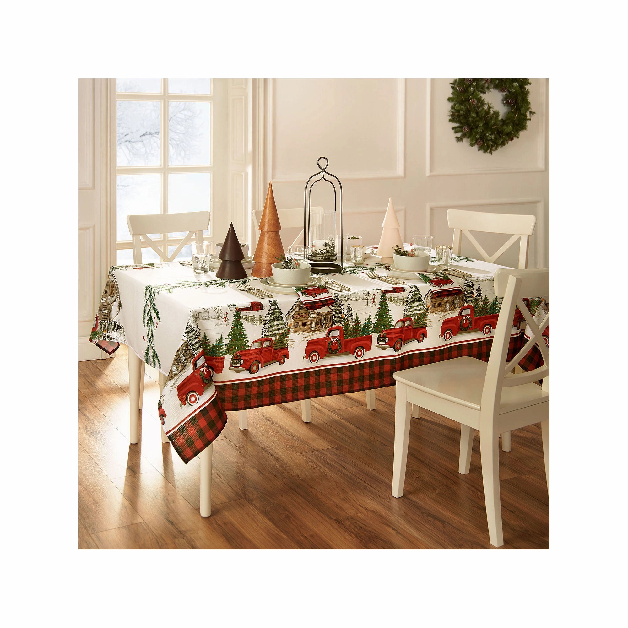 Elrene Home Fashions Vintage Christmas Tablecloth - MULTI ONE SIZE