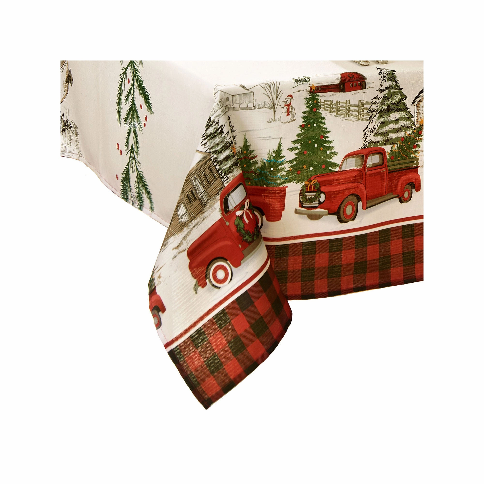 Elrene Home Fashions Vintage Christmas Tablecloth - MULTI ONE SIZE