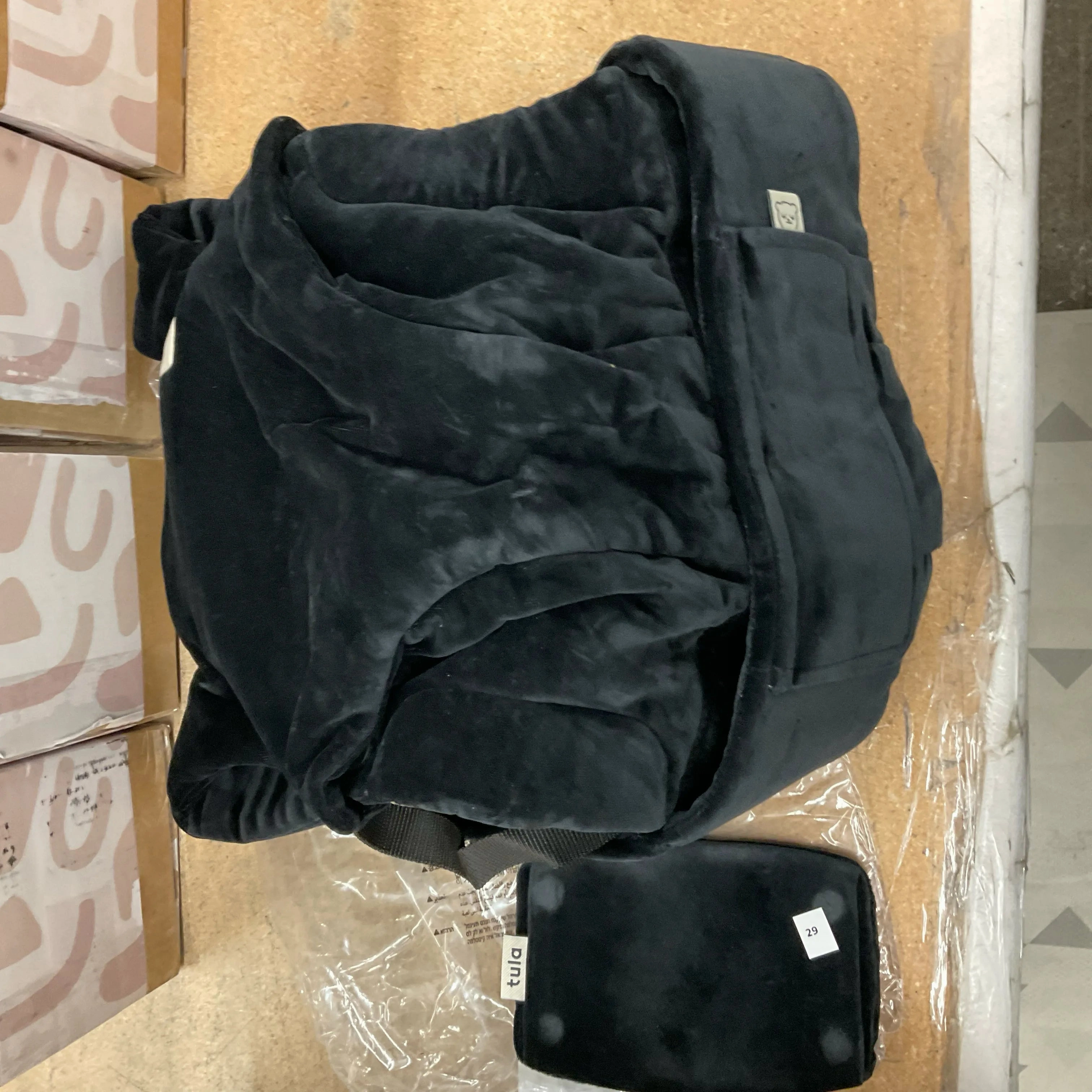 Explore Baby Carrier, Velour - Raven (See description)