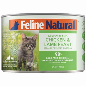 Feline Natural Canned Cat Chicken & Venison 6oz Chicken & Lamb Cat Food