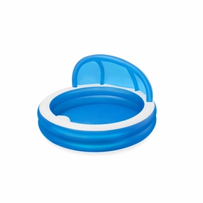 H2OGO! 54337E 7'11" x 55" Summer Days Inflatable Family Pool with UV Careful Sunshade