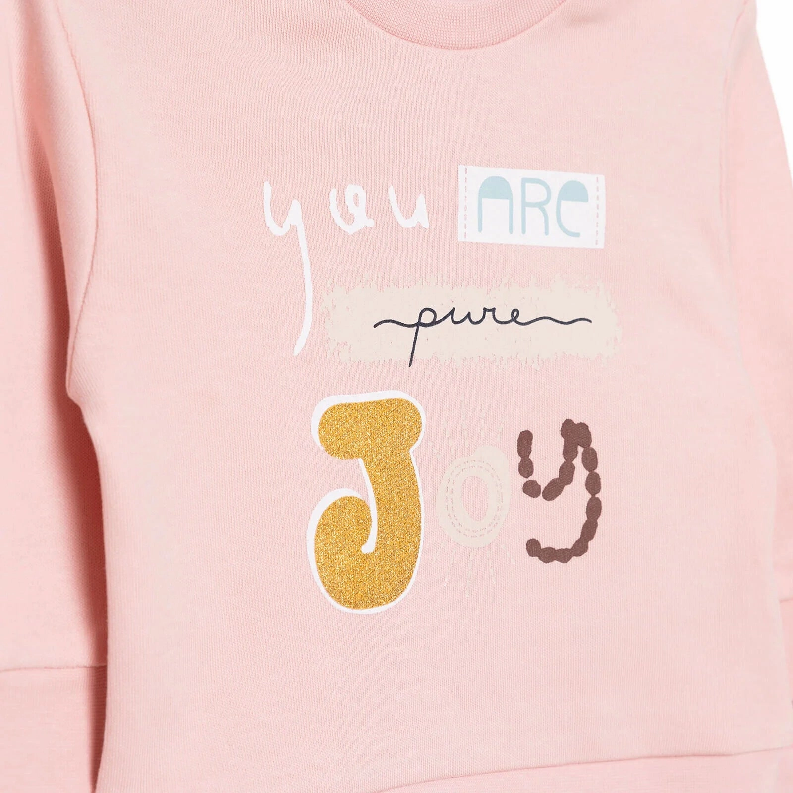 HelloBaby Baby Girl Sweatshirt Footless Bottom - Powder