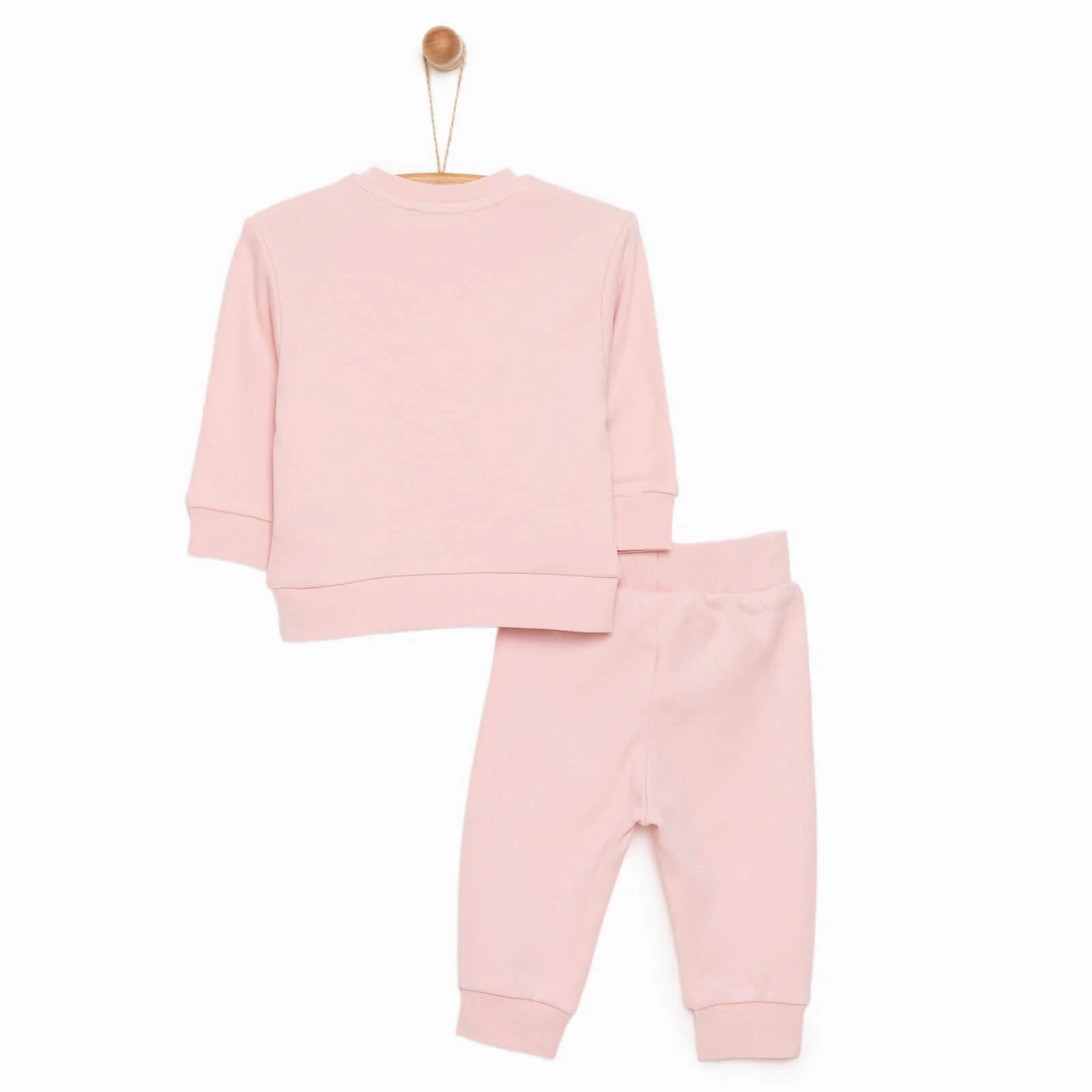HelloBaby Baby Girl Sweatshirt Footless Bottom - Powder