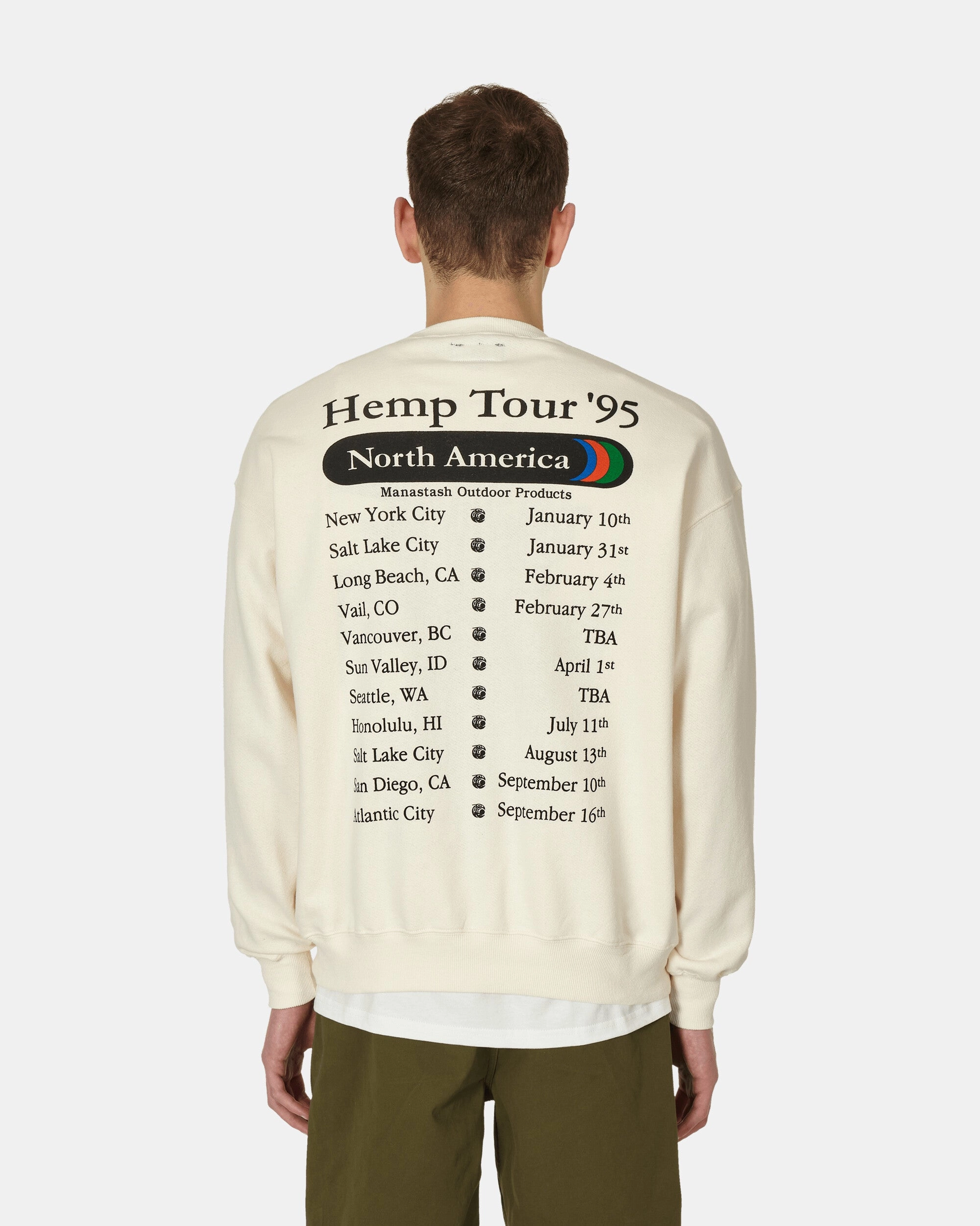 Hemp Tour Cascade Crewneck Sweatshirt Natural