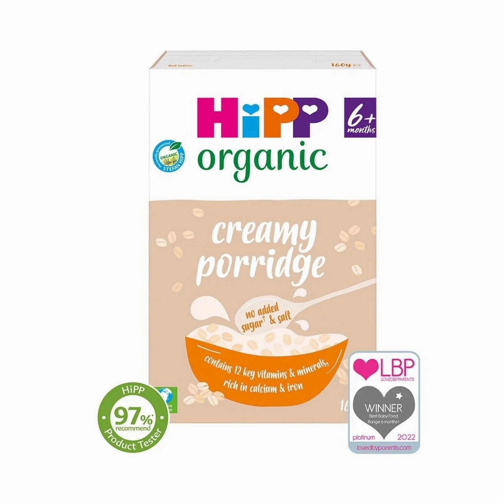 HiPP Organic Creamy Porridge Baby Cereal 6  months 160g