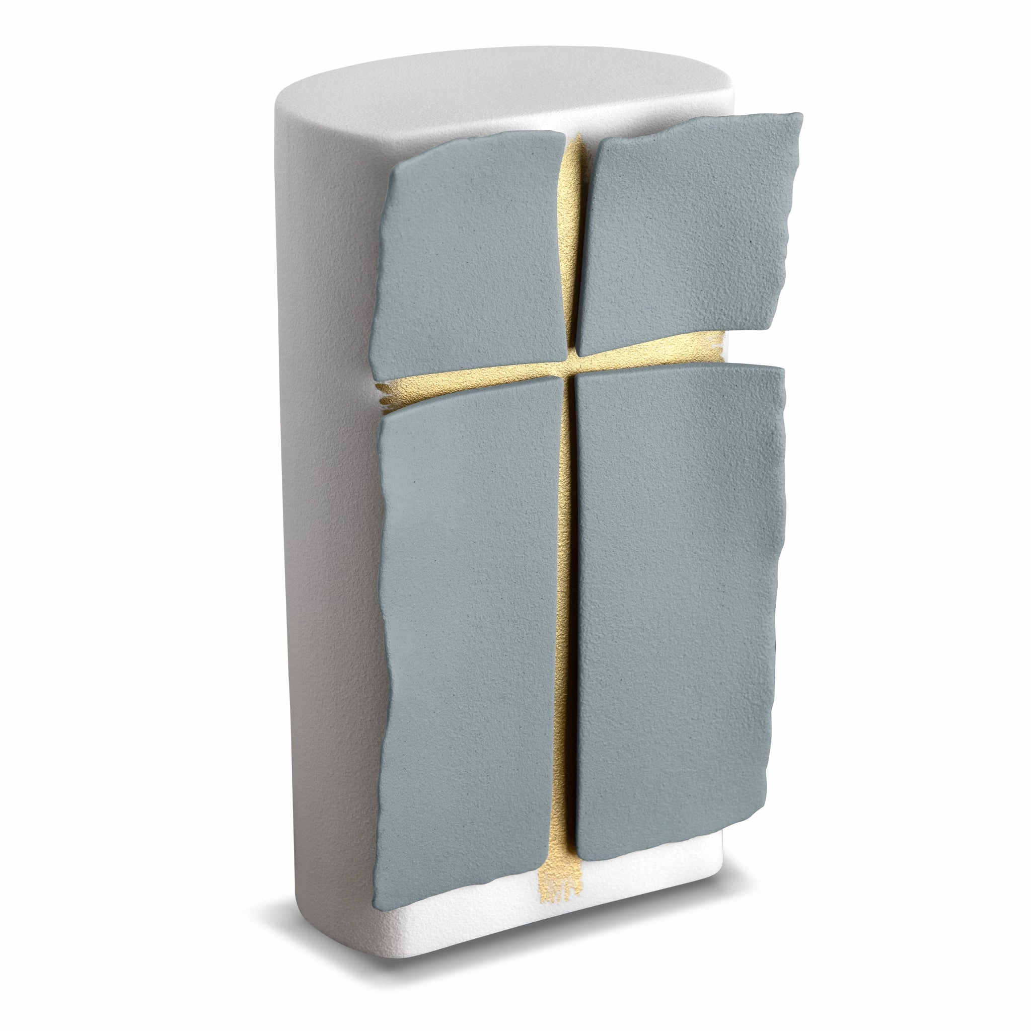 Holy Cross Standard Adult Urn Silver Grey & White