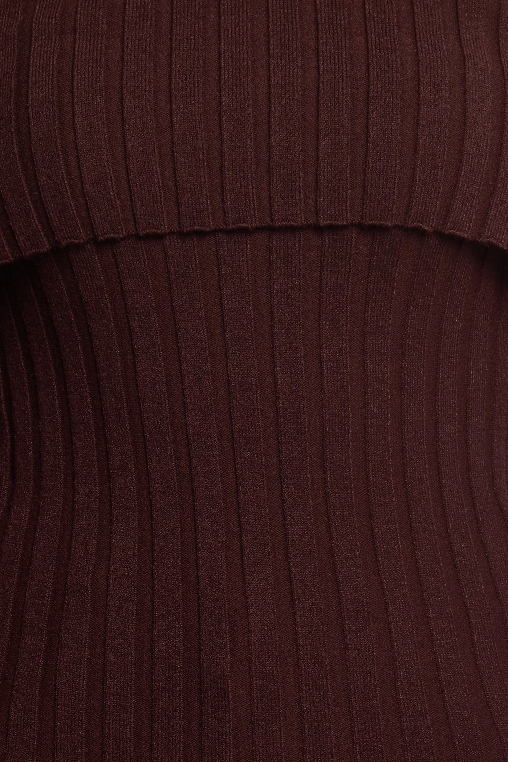 Inora Off Shoulder Knit Top - Chocolate
