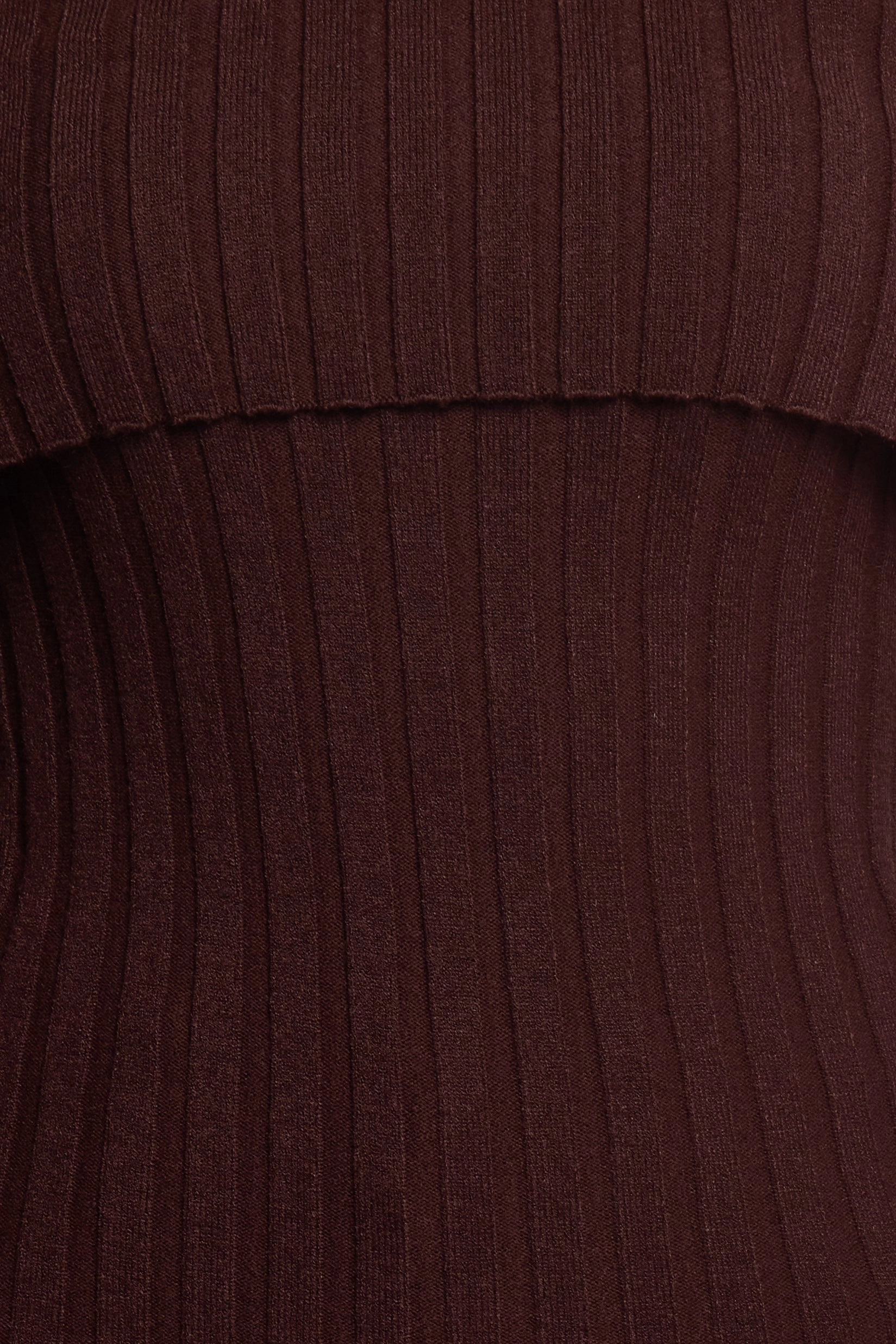 Inora Off Shoulder Knit Top - Chocolate