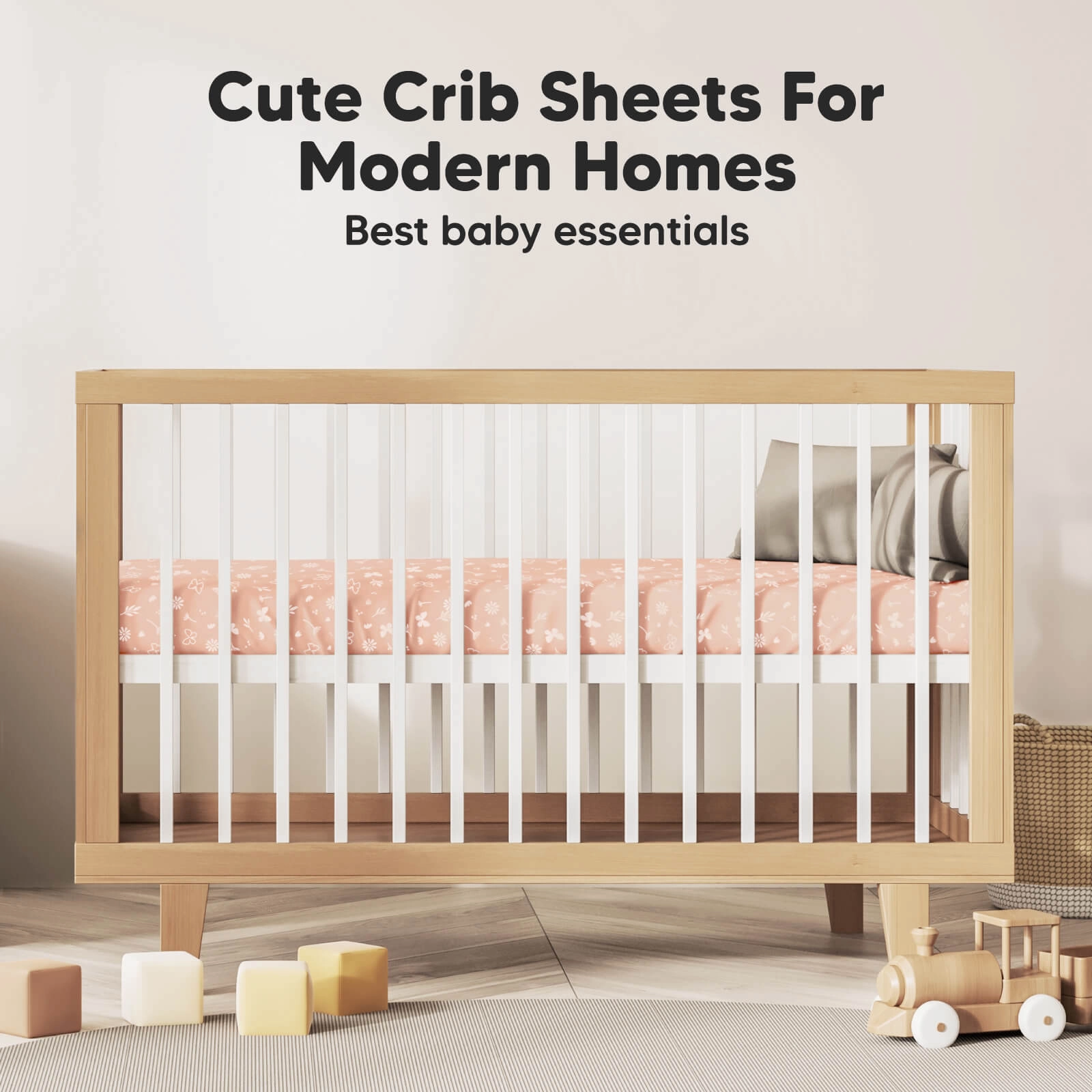 Isla Fitted Crib Sheets (Butterflies)