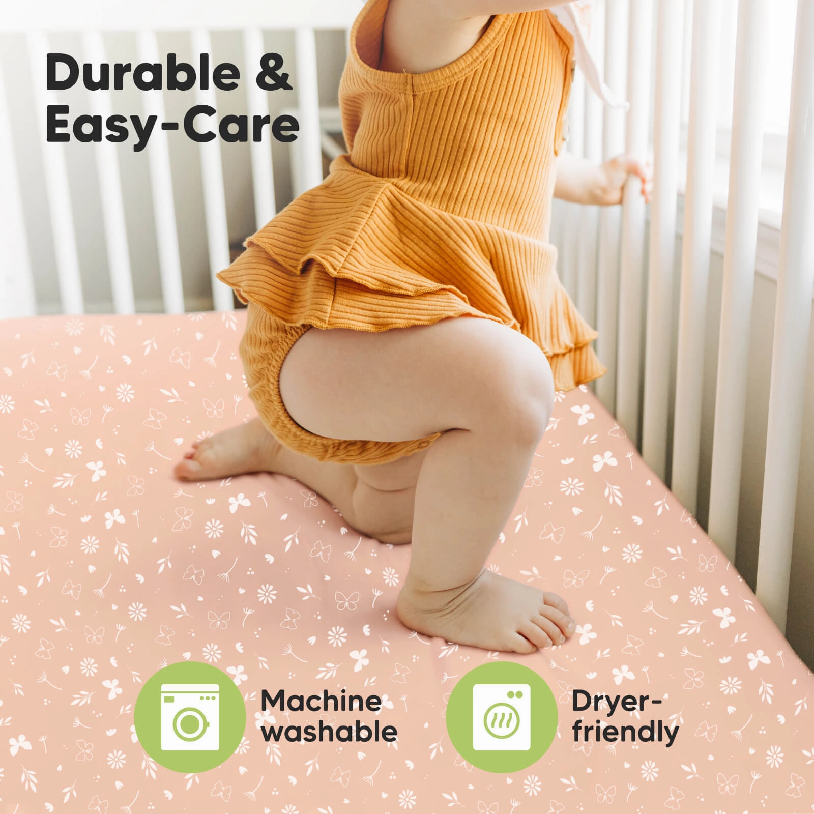 Isla Fitted Crib Sheets (Butterflies)