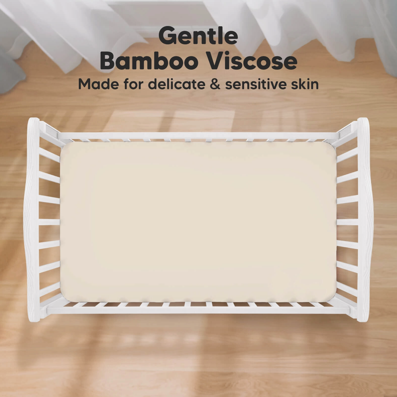 Isla Fitted Crib Sheets (Cameo)