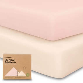 Isla Fitted Crib Sheets (Cameo)