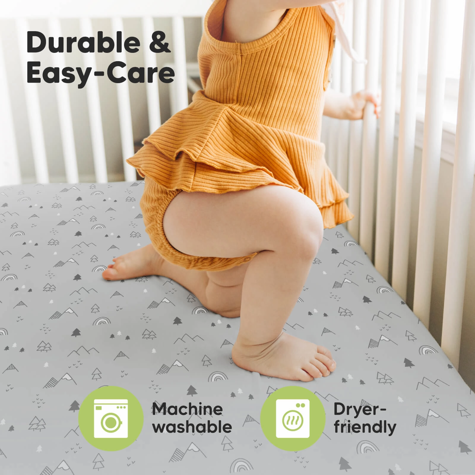 Isla Fitted Crib Sheets (Woodland)