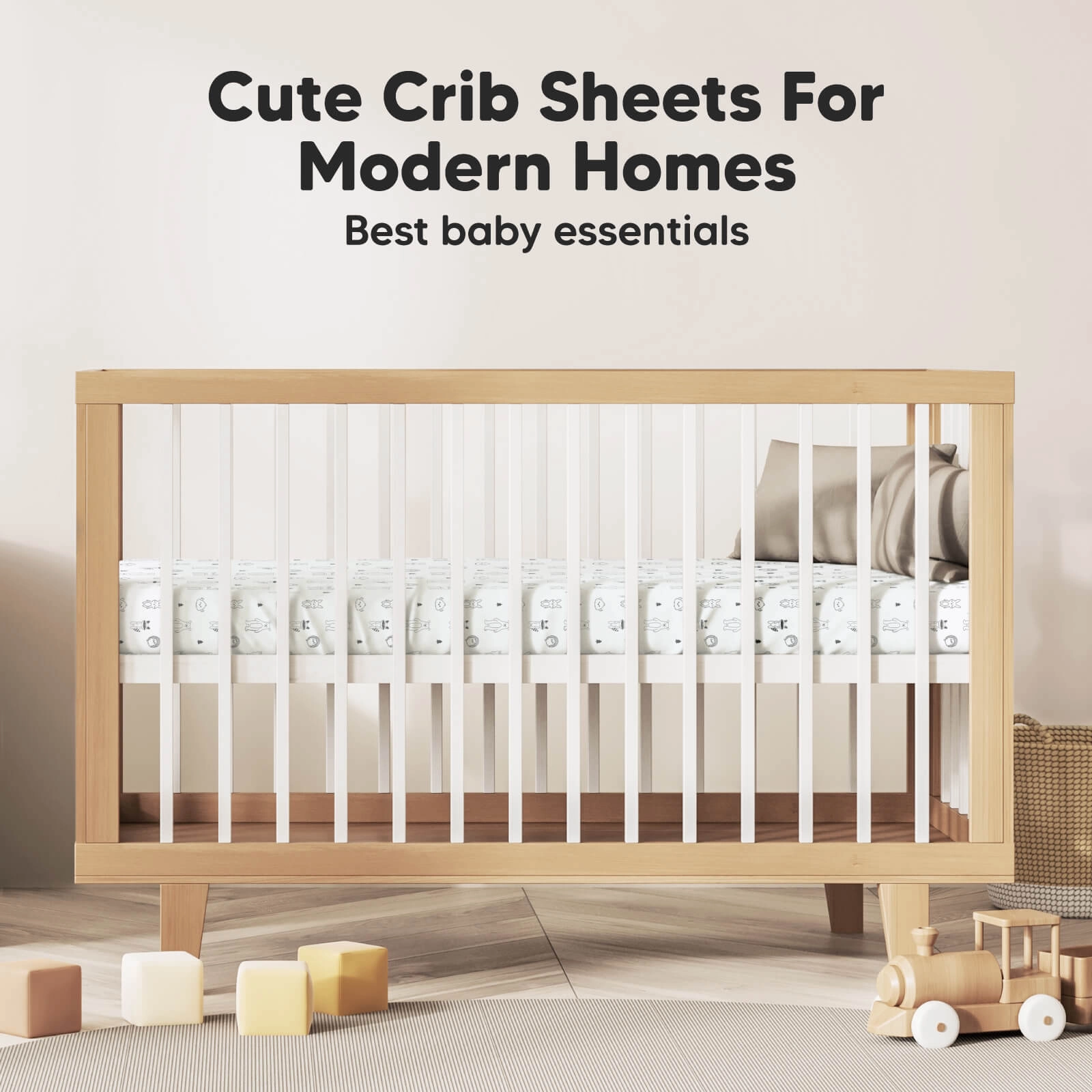 Isla Fitted Crib Sheets (Woodland)