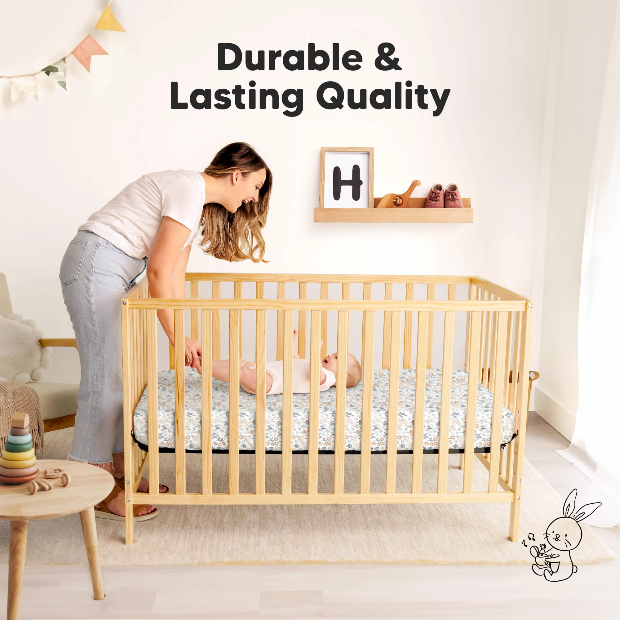 Isla Fitted Mini Crib Sheets (Prairie)