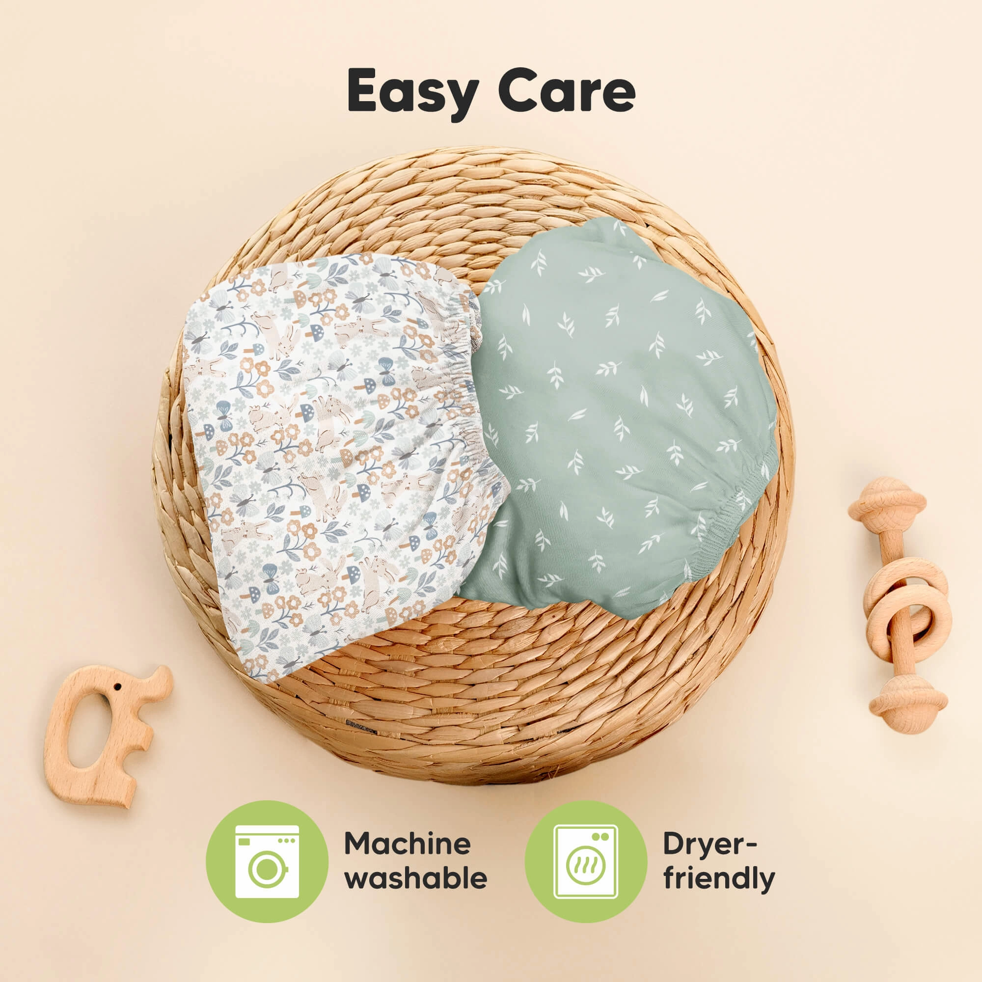 Isla Fitted Mini Crib Sheets (Prairie)