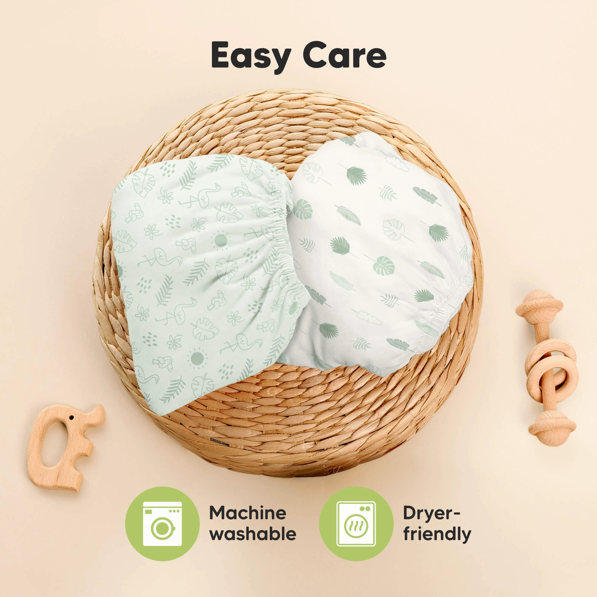 Isla Fitted Mini Crib Sheets (Tropic Oasis)