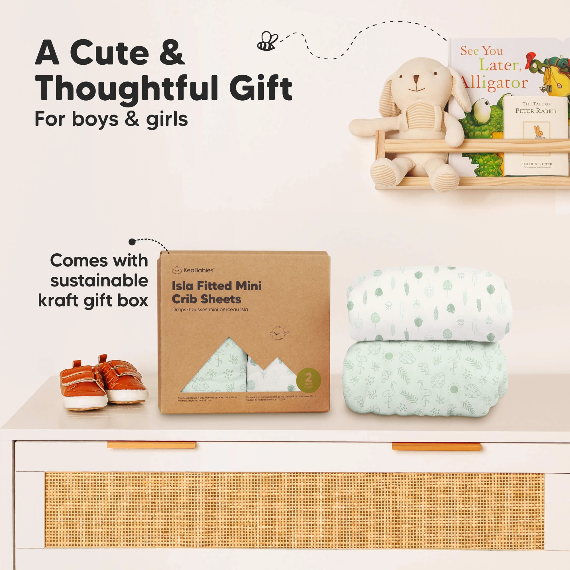 Isla Fitted Mini Crib Sheets (Tropic Oasis)