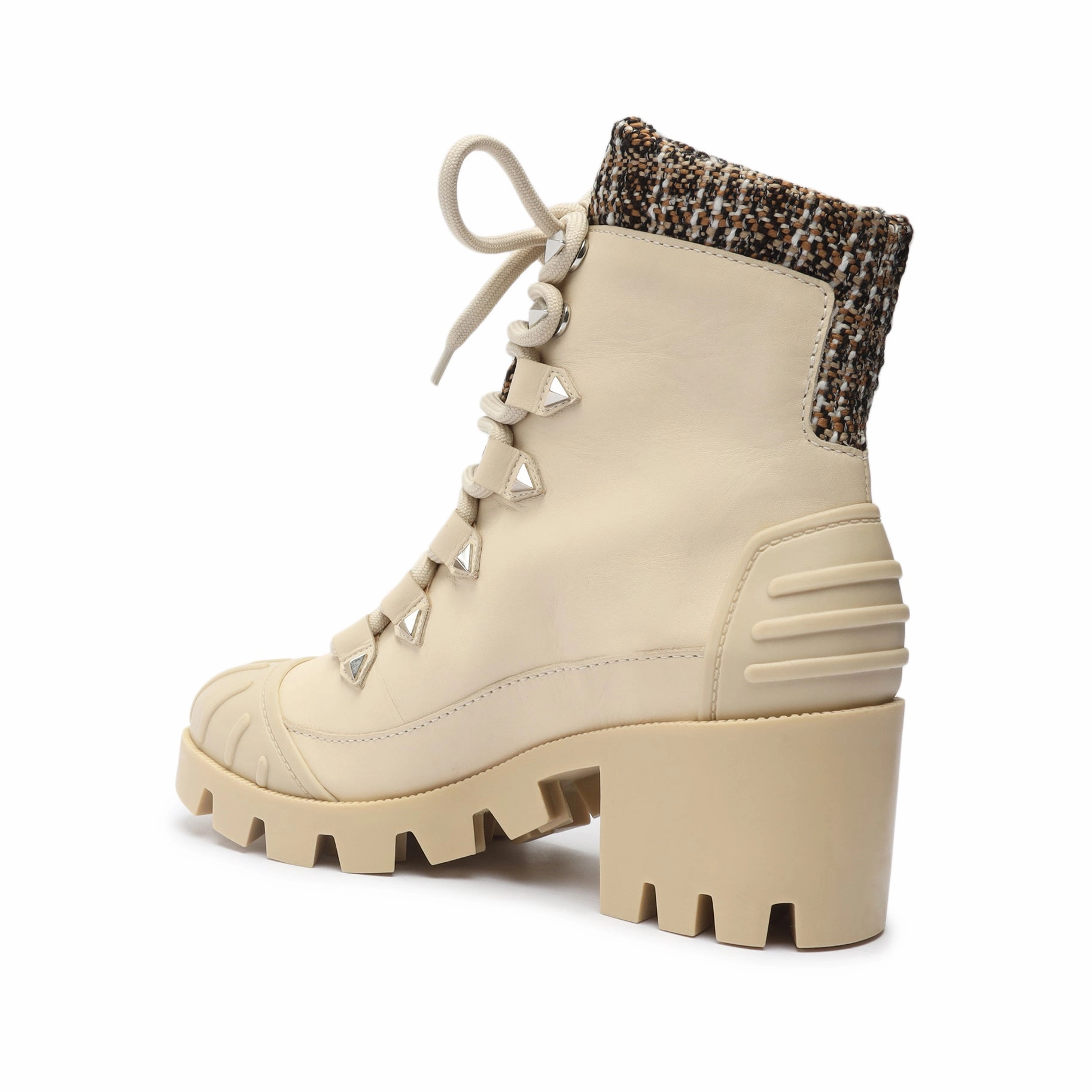 Jan Tweed Leather Bootie