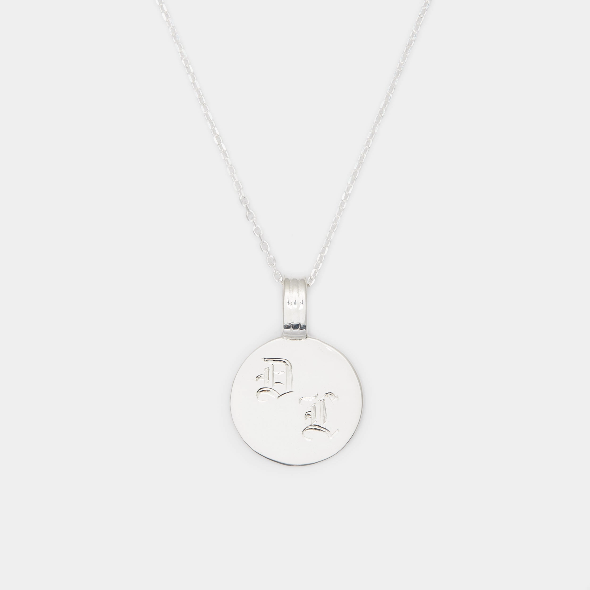 Joan Initial Medallion in Silver For Her