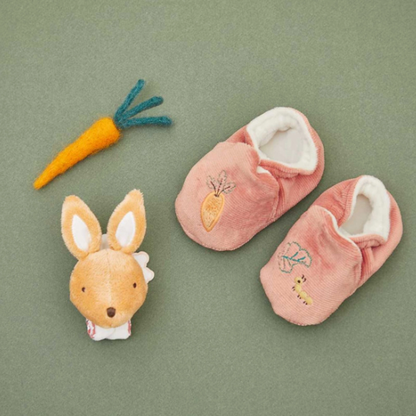 Kaloo Rattle & Slippers - Rabbit