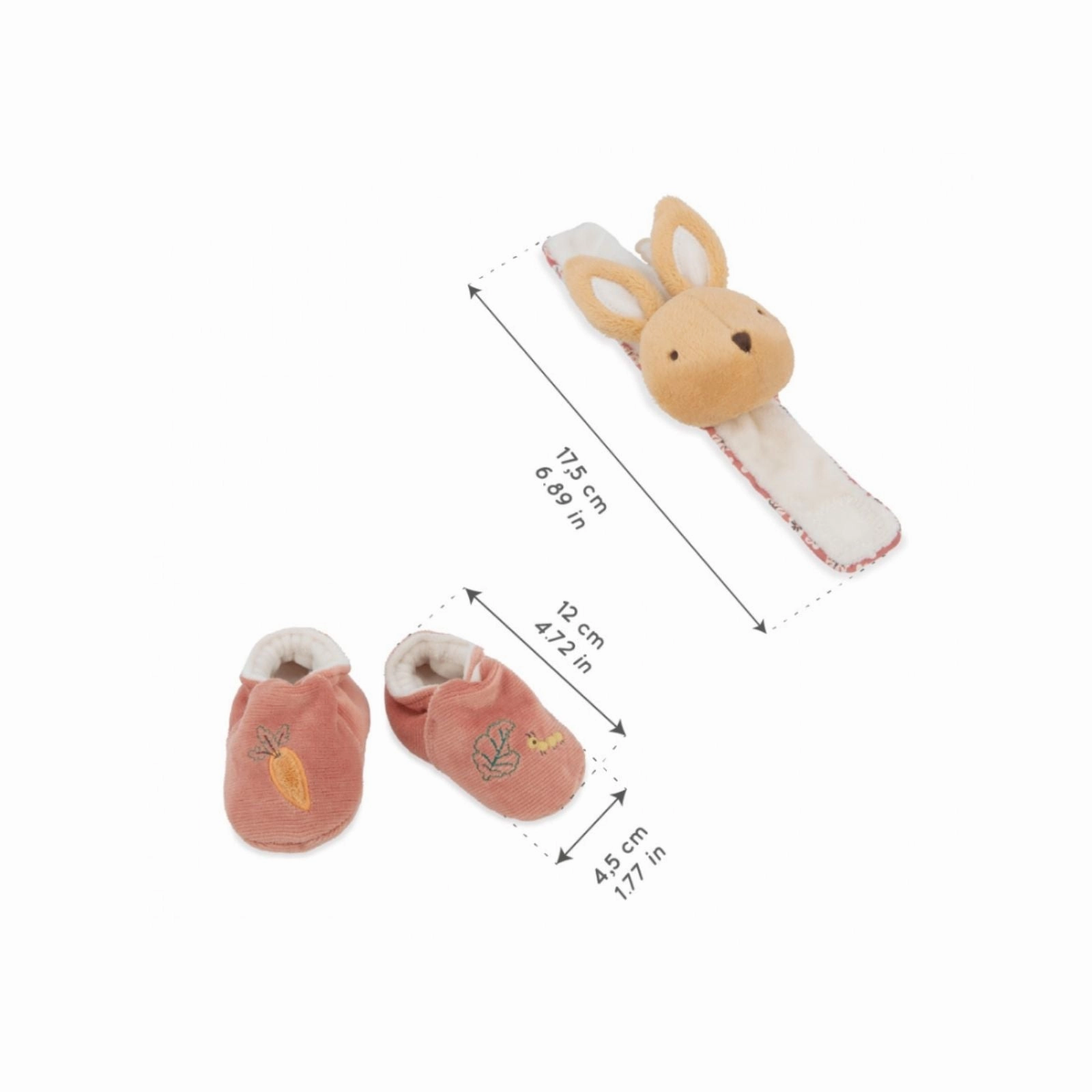 Kaloo Rattle & Slippers - Rabbit